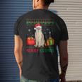 Merry Catmas Cat Ugly Christmas Burmilla Mom Dad Men's Back Print T-shirt Gifts for Him