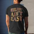 Milfin Aint Easy Colorful Text Stars Blink Blink Men's Back Print T-shirt Gifts for Him