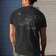 Military Aircraft Ah-64 Apache Longbow Army Helicopter Men's T-shirt Back Print Gifts for Him