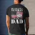 Military | Retirement | Hes Not Just A Veteran He Is My Dad Mens Back Print T-shirt Gifts for Him