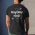 Mode Airplane Summer Vacation Travel Airplane Men's Back Print T-shirt Gifts for Him