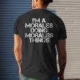 Morales Surname Family Tree Birthday Reunion Idea Men's T-shirt Back Print Gifts for Him