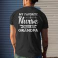 My Favorite Nurse Calls Me Grandpa Fathers Day Gift Mens Back Print T-shirt Gifts for Him