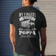 My Fingers May Be Small But I Can Still Wrap Poppa Mens Back Print T-shirt Gifts for Him