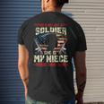 My Niece Is A Soldier Proud Army Aunt Military Gifts Mens Back Print T-shirt Gifts for Him