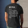 Myra Definition Personalized Custom Name Loving Kind Mens Back Print T-shirt Gifts for Him