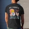 All I Need Is Love And A Cat Men's Back Print T-shirt Gifts for Him