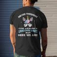 Never Thought Id Be Wearing A Unicorn Dad Father Mens Back Print T-shirt Gifts for Him
