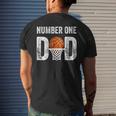 Number One Basketball Dad Fathers Day For Men Men's Back Print T-shirt Gifts for Him