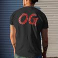 Og Original Gangster Compton Red Bandana-Print Men's Back Print T-shirt Gifts for Him