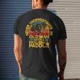 An Old Man With A Pickleball Paddle Men Dad Men's T-shirt Back Print Gifts for Him