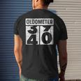 Oldometer Odometer 40Th Birthday 40 Yrs Men's T-shirt Back Print Gifts for Him