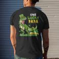 One Lucky Papa St Patricks Day T-Rex Leprechaun Men's T-shirt Back Print Gifts for Him