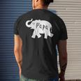 Papa Africa Elephant Father Matching For Dad Gift For Mens Mens Back Print T-shirt Gifts for Him