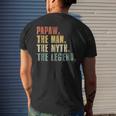 Mens Papaw Man Myth Legend For Dad Fathers Day Gif Men's Back Print T-shirt Gifts for Him