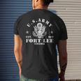 Patriotic Fort Lee Virginia Va Us Army Base Men's T-shirt Back Print Gifts for Him
