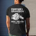 Pawpaw And Grandson Best Friends For Life For Grandpa Men's Back Print T-shirt Gifts for Him