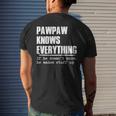 Pawpaw Knows Everything Grandpa Dad Father’S Day Men Men's Back Print T-shirt Gifts for Him