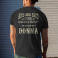 Personalized Birthday Gift Idea For Person Named Donna Mens Back Print T-shirt Gifts for Him