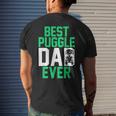Mens Pet Owner Animal Dog Lover Daddy Best Puggle Dad Ever Puggle Men's Back Print T-shirt Gifts for Him