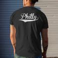 Philadelphia Philly Baseball Lover Baseball Fans Men's T-shirt Back Print Gifts for Him