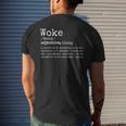 Politically Informed Woke Meaning Dictionary Definition Woke Men's Back Print T-shirt Gifts for Him
