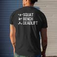 Powerlifting Squat Bench Deadlift Weightlifting Gym Lover Men's T-shirt Back Print Gifts for Him