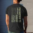 Mens Promoted To Daddy American Flag Camo Fathers Day Tee Men's Back Print T-shirt Gifts for Him