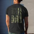 Mens Promoted To Daddy American Flag Camo Tshirt Fathers Day Tee Men's Back Print T-shirt Gifts for Him
