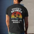 Promoted To Grandpa Again 2023 Pregnancy Announcement Men's Back Print T-shirt Gifts for Him