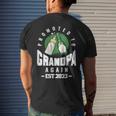 Promoted To Grandpa Again Est 2023 Pregnancy Announcement Men's Back Print T-shirt Gifts for Him
