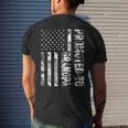 Promoted To Grandpa American Flag Camo Fathers Day Shirt Men's Back Print T-shirt Gifts for Him