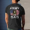 Proud To Be An Army Dad With American Flag Veteran Men's T-shirt Back Print Gifts for Him