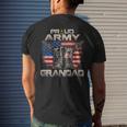 Proud Army Grandad America Flag Us Military Pride Mens Back Print T-shirt Gifts for Him