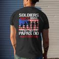 Mens Proud Army Papa Soldiers Dont Brag - Military Grandpa Men's T-shirt Back Print Gifts for Him