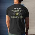 Proud Army Stepdad Military Pride Camouflage Graphics Army Gift For Mens Mens Back Print T-shirt Gifts for Him