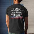 Proud Coast Guard Dad I Once Protected Her Men's T-shirt Back Print Gifts for Him