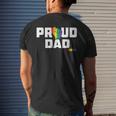 Mens Proud Dad Lgbt Gay Pride Month Lgbtq Rainbow Men's Back Print T-shirt Gifts for Him
