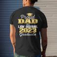 Proud Dad Of 2023 Class Law School Graduate Family Mens Back Print T-shirt Gifts for Him
