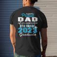 Proud Dad Of 8Th Grade Graduate 2023 Middle School Grad Pops Mens Back Print T-shirt Gifts for Him