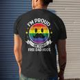Proud Of You Free Dad Hugs Funny Gay Pride Ally Lgbt Gift For Mens Mens Back Print T-shirt Gifts for Him
