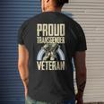 Proud Transgender Veteran Pride Month Veterans Day Soldier Men's T-shirt Back Print Gifts for Him