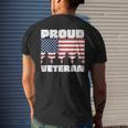 Proud Veteran Usa American Flag America Service Honor Men's T-shirt Back Print Gifts for Him