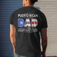 Mens Puerto Rican Dad Is Much Cooler Fathers Day Flag Men's Back Print T-shirt Gifts for Him