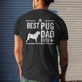 Pug Dad Best Dog Owner Ever Men's Back Print T-shirt Gifts for Him