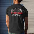 Race Car Birthday Party Racing Family Step Dad Pit Crew Mens Back Print T-shirt Gifts for Him