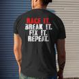 Race It Break It Fix It Repeat Rc Car Truck Racing Mechanic Mens Back Print T-shirt Gifts for Him