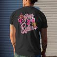 Rags 2 Riches Low Triple Pink Matching Men's Back Print T-shirt Gifts for Him