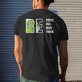 Recycle Reuse Renew Rethink Earthday 2023 Environment Men's Back Print T-shirt Gifts for Him