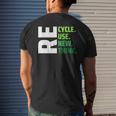 Recycle Use New Think Environmental Activism Earth Day Men's Back Print T-shirt Gifts for Him